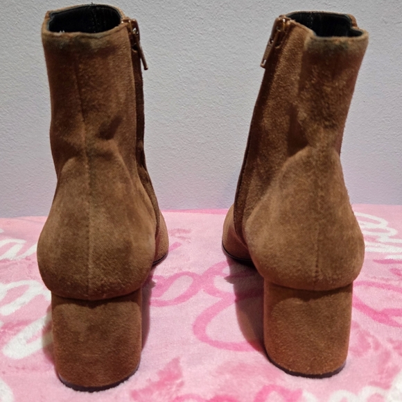 Women's AGL Leather Suede Cognac Ankle Boot, Size 38 - Picture 11 of 16
